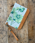 Zippered Pouch & Wristlet in Midnight Bloom