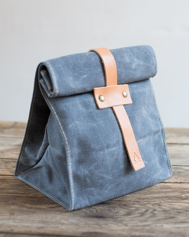 Lunch Tote in Waxed Canvas - SALE