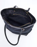 ARTIFACT Black Wax Canvas Zipper Tote - interior