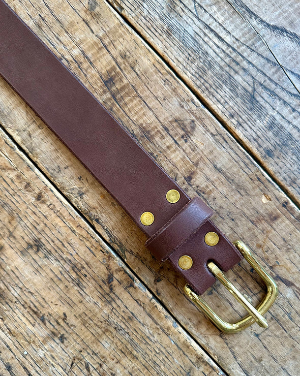 Filson Double Prong shops Belt - Brown with Brass Buckle- Brand New - Size 28