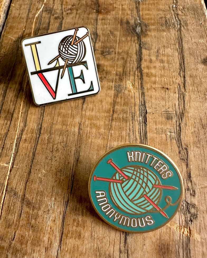 Hard Enamel Knitting Pins