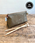 Knitting & Crochet Pouch in Waxed Canvas