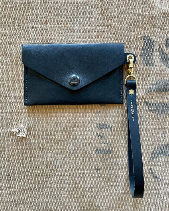 Leather Envelope Snap Wallet ARTIFACT Handmade in Omaha, NE