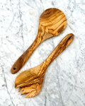 Olive Wood Salad Servers