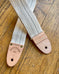 Guitar Strap in Woven Cotton & Leather