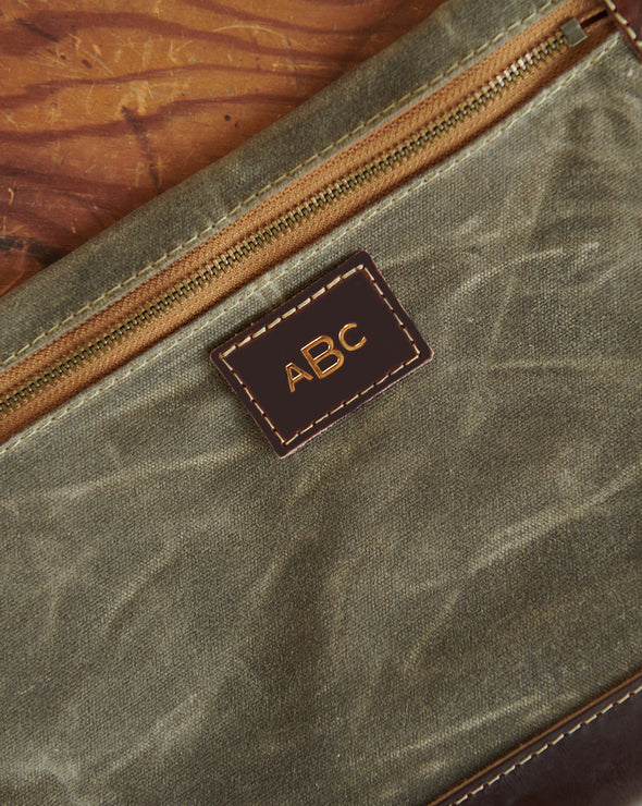 Small Crossbody Bag in Pacific Blue Wax Canvas & Leather | ARTIFACT ...