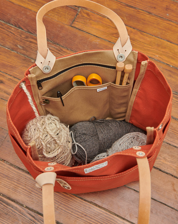 Knitting & Crochet Project Tote Bag ARTIFACT Made in USA