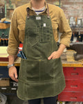 Removable Strap Waxed Apron - Made in USA