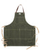 Olive Green Wax Workshop Apron - Made in USA