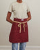 406C Wine Brushed Twill Apron - Female Front