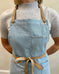 Ceramicist Pottery Split Leg Apron in Light Washed Denim