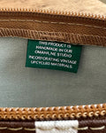 Zip Pouch in Upcycled Antique Awning Canvas