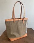 Zipper Tote From Antique Upcycled Canvas