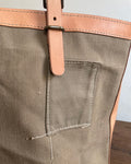 Zipper Tote From Antique Upcycled Canvas