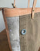 Zipper Tote From Antique Upcycled Canvas