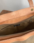 Zipper Tote From Antique Upcycled Canvas