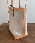 Zipper Tote From Antique Upcycled Canvas