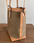 Zipper Tote From Antique Upcycled Canvas