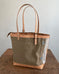 Zipper Tote From Antique Upcycled Canvas