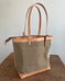 Zipper Tote From Antique Upcycled Canvas