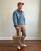 Zipper Tote From Antique Upcycled Canvas