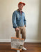 Zipper Tote From Antique Upcycled Canvas