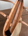 Zipper Tote From Antique Upcycled Canvas