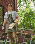 Broken In Wax Workshop Apron (Olive Wax Canvas)