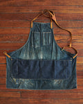 Denim Apron w/ Repaired Holes & Replaced Lower Pocket