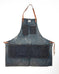 Restored Denim Apron w/ Darned Holes & Replaced Pockets