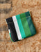 Squeeze Pouch in Upcycled Antique Awning - Green Black