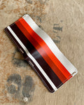 Bifold Wallet in Upcycled Antique Awning - Brown 70's Stripe