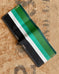 Bifold Wallet in Upcycled Antique Awning - Green Black