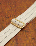 Guitar Strap in Woven Cotton & Leather