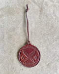Happy Holidays Leather Ornament