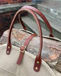 Log Carrier in Heavy Canvas & Leather