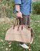 Log Carrier in Heavy Canvas & Leather